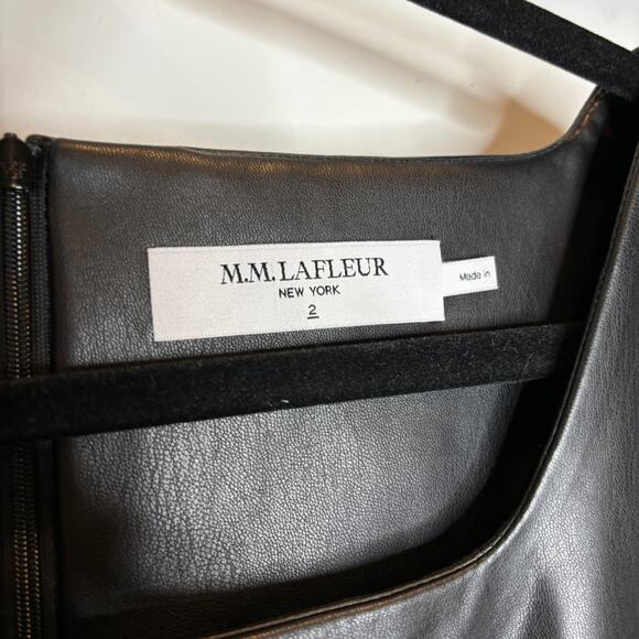 MM Lafleur The Noa Dress Vegan Leather Shift Mini Dress - Picture 4 of 11